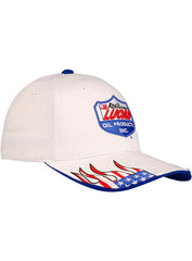 Lucas Oil Brushed Cotton Hat (White) in White - 3/4 Right View