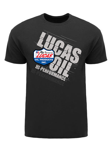 Lucas Oil HI- Performance Shirt in Black - Front View