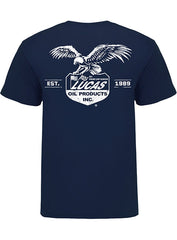Lucas Oil Eagle T-Shirt in Navy Blue - Back View