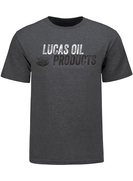 Lucas Oil Products T-Shirt in Dark Gray - Front View